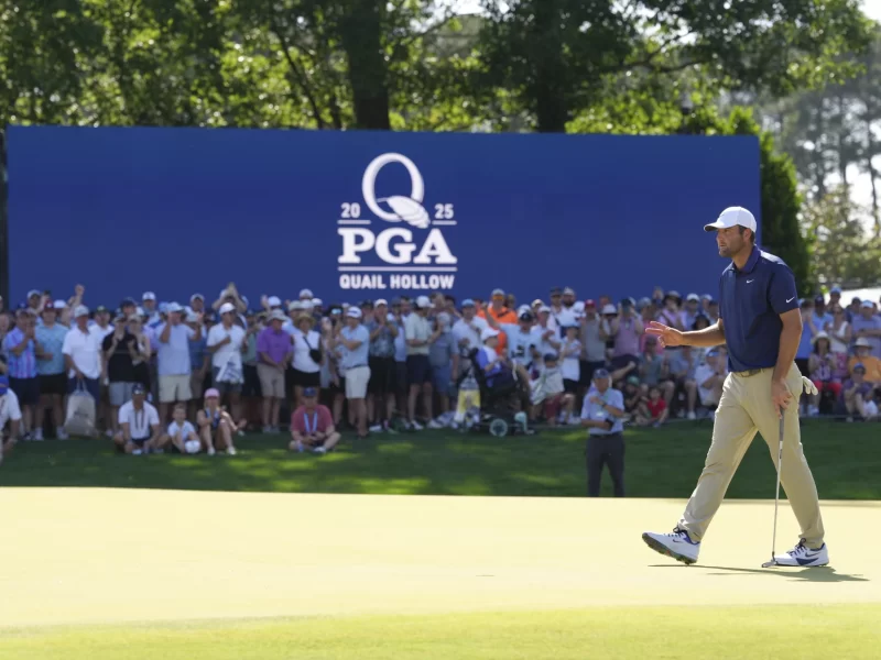 Scheffler claims third major with win at PGA Championship